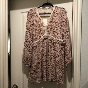 Nasty Gal Floral Long Sleeve Dress
